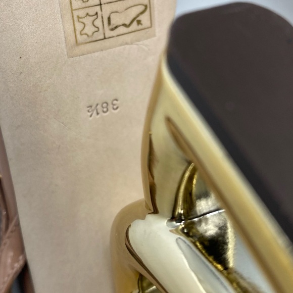 Dolce & Gabbana Beige and Gold Strappy Heels - Picture 9 of 12